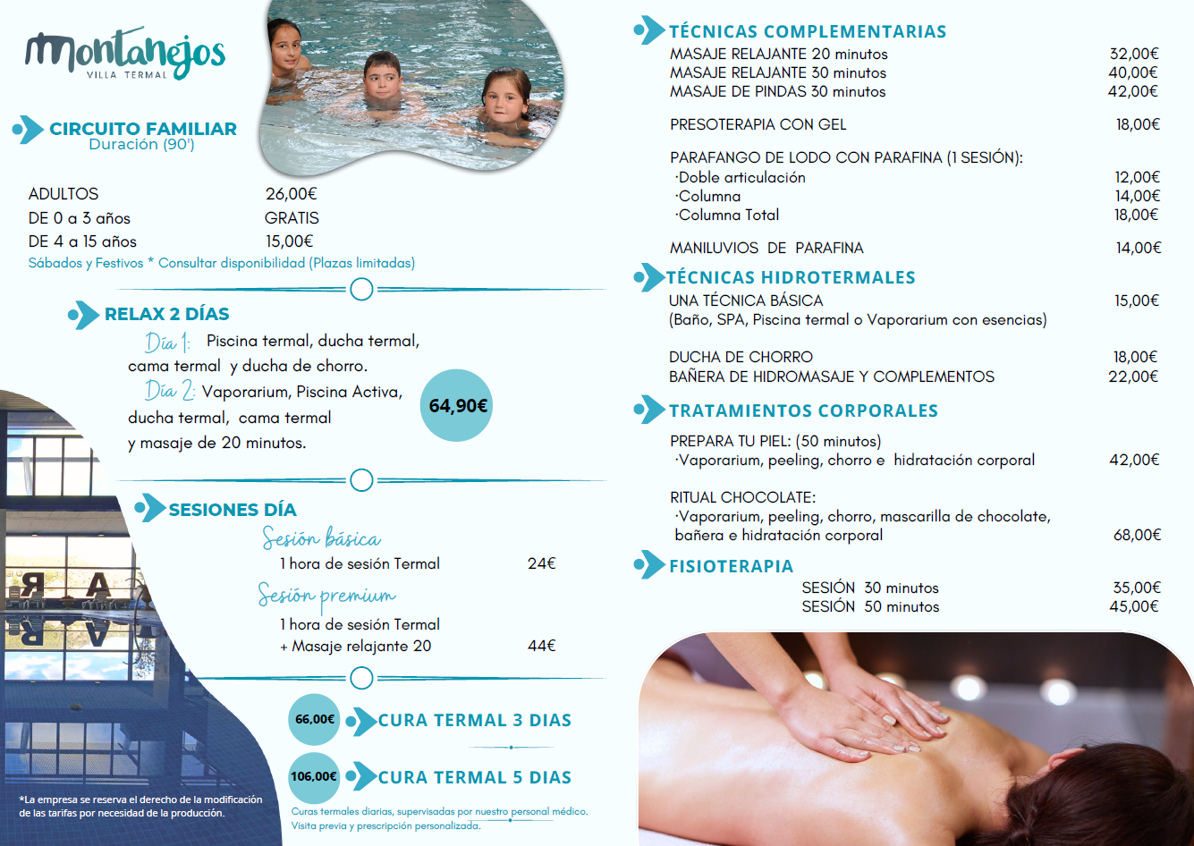 montanejos spa rates 2025