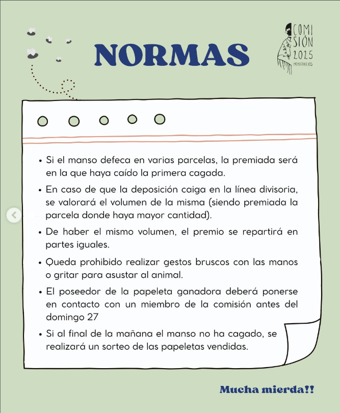 Normas cagada del manso. Eventos y actividades en Montanejos abril 2025