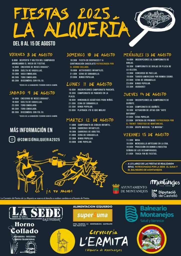 Fiestas de La Alquería de Montanejos 2025