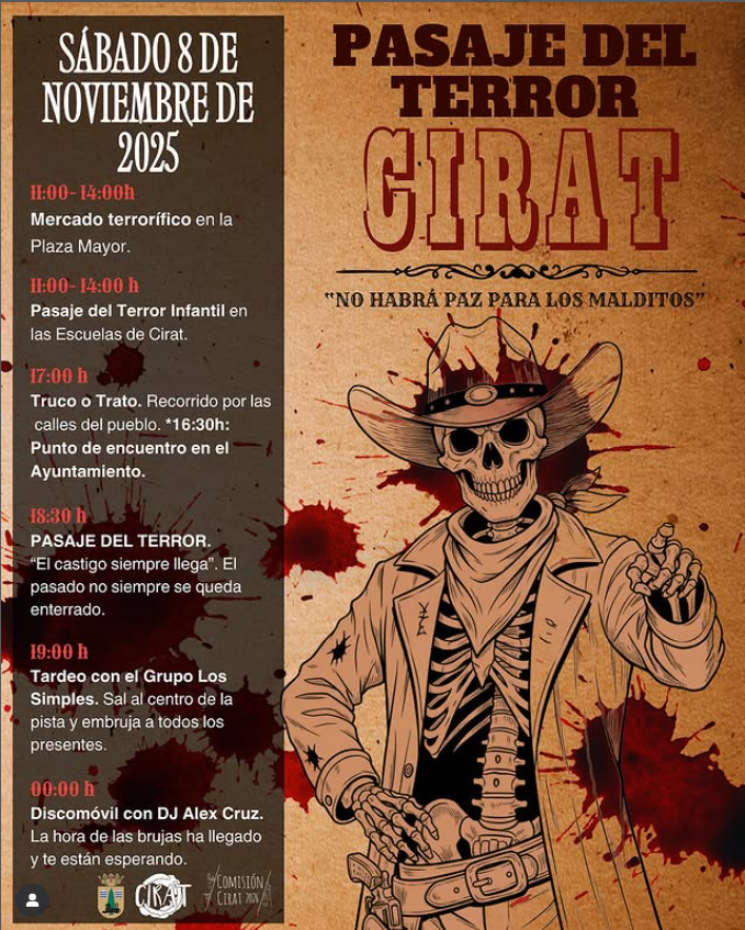 Programación de Halloween 8 de noviembre en Cirat