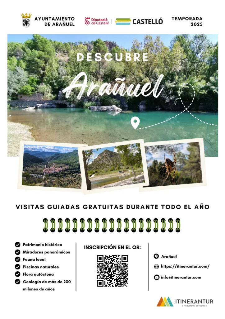 Cartel oficial de las rutas guiadas de arañuel