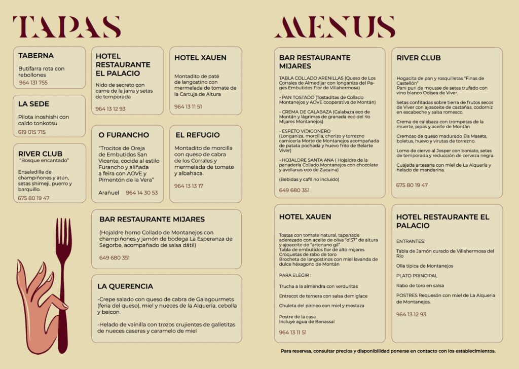 Tapas y Menús Sabores del Alto Mijares 2025. Halloween. 