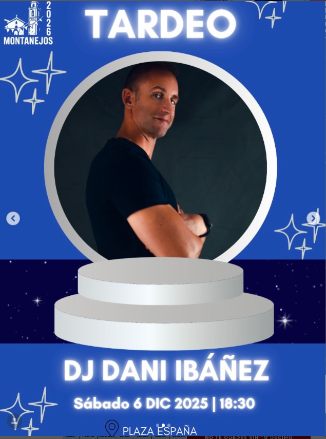 Tardeo con Dj Dani Ibañez sab 6 dic 2025 en montanejos   puente de diciembre en montanejos