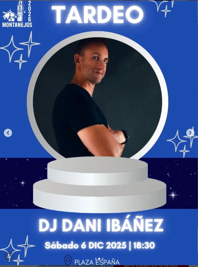 Tardeo con Dj Dani Ibañez sab 6 dic 2025 en montanejos   puente de diciembre en montanejos