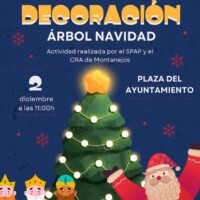 cartel decoración del árbol de navidad montanejos